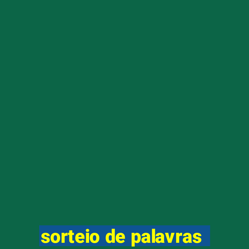 sorteio de palavras